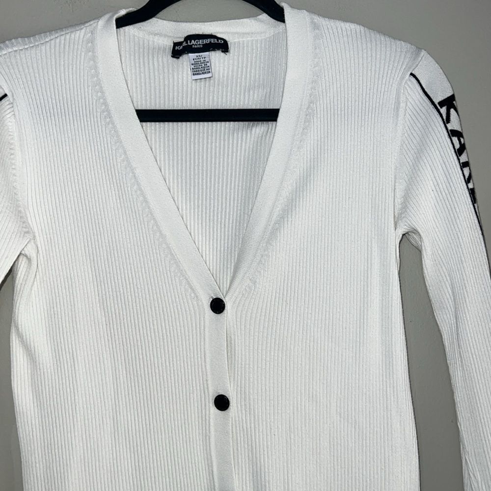 KARL LAGERFELD PARIS CARDIGAN SWEATER - Picture 5 of 8